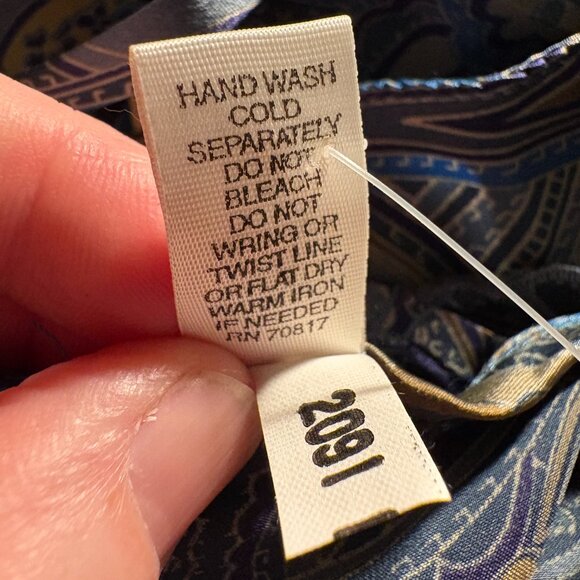 Vintage Victoria's Secret NWT blue paisley silk slip dress y2k going out medium - Picture 3 of 7